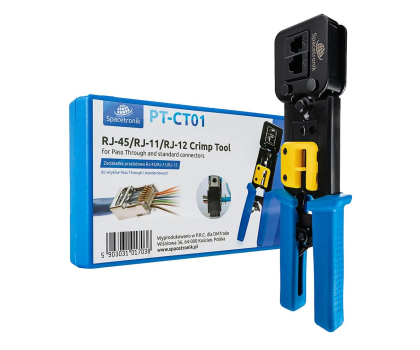 Narzędzie serwisowe / sieciowe Spacetronik Zaciskarka przelotowa RJ45/RJ12/RJ11